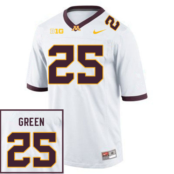 Men #25 Darius Green Minnesota Golden Gophers College Football Jerseys Sale-White